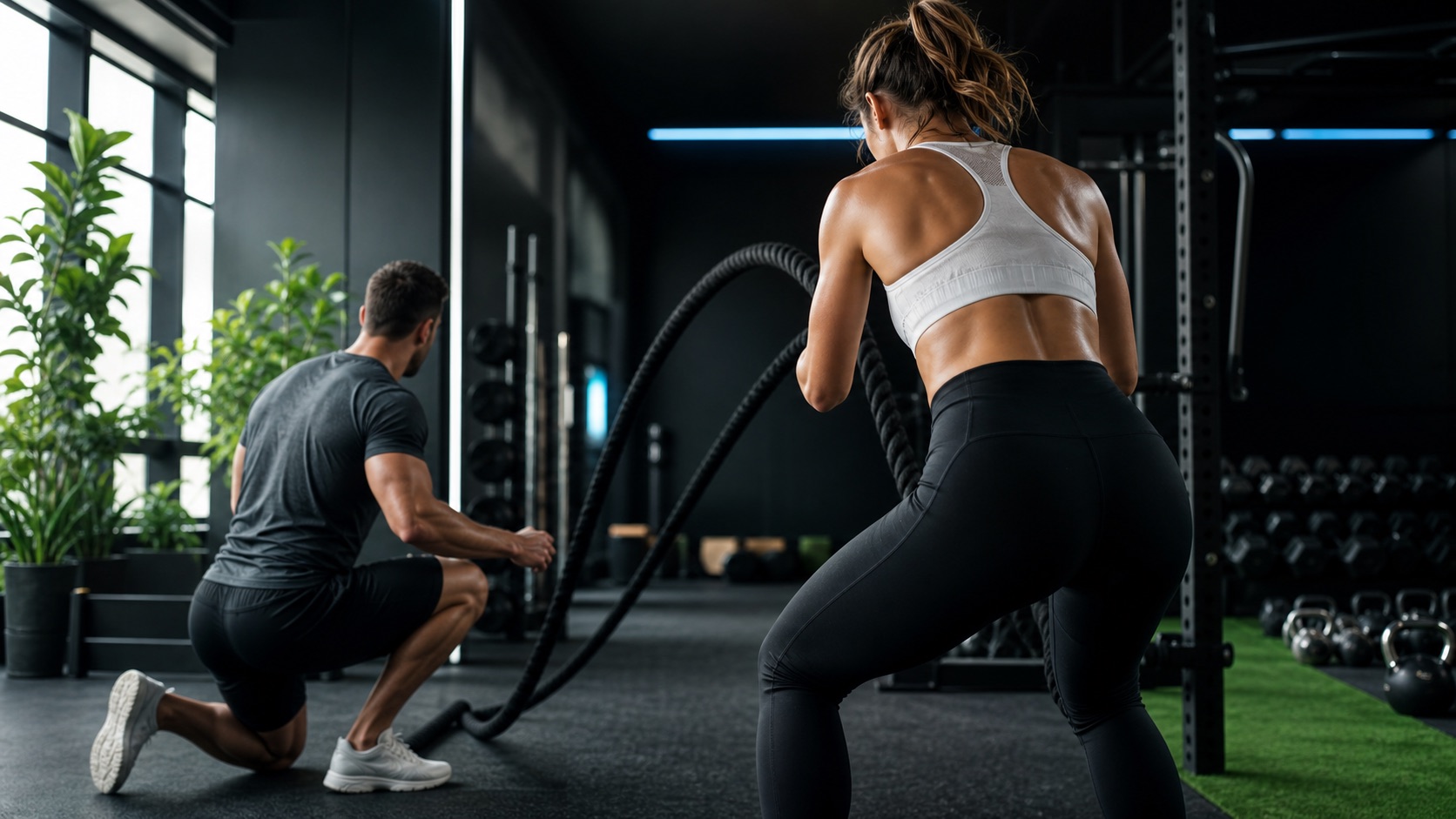 An athlete training