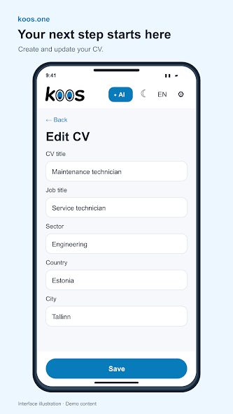 koos — изображение приложения из Google Play